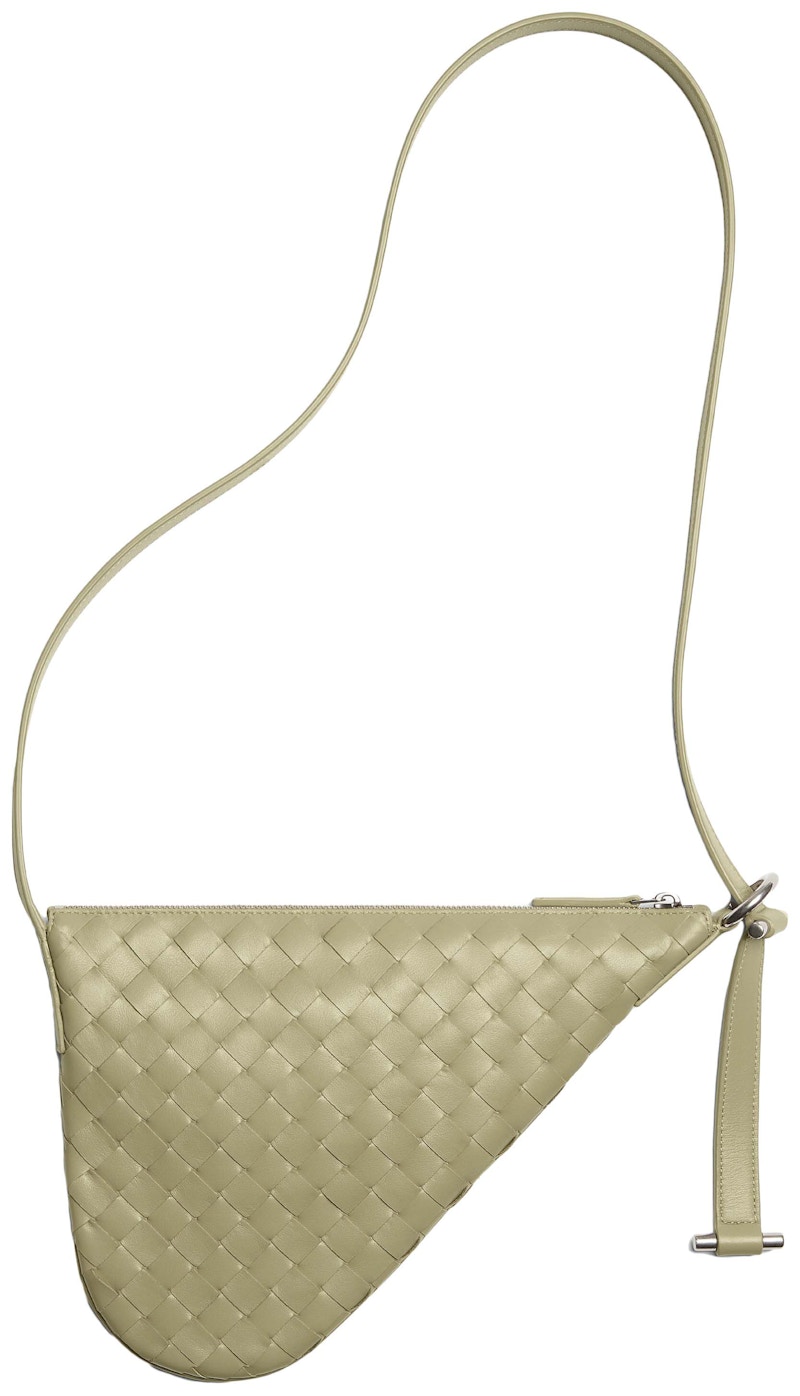 Pre-owned Bottega Veneta Men's Small Virgule Crossbody In Travertine