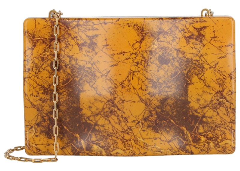 Pre-owned Bottega Veneta Women's Spazzolato Leather Clutch In Eggnog