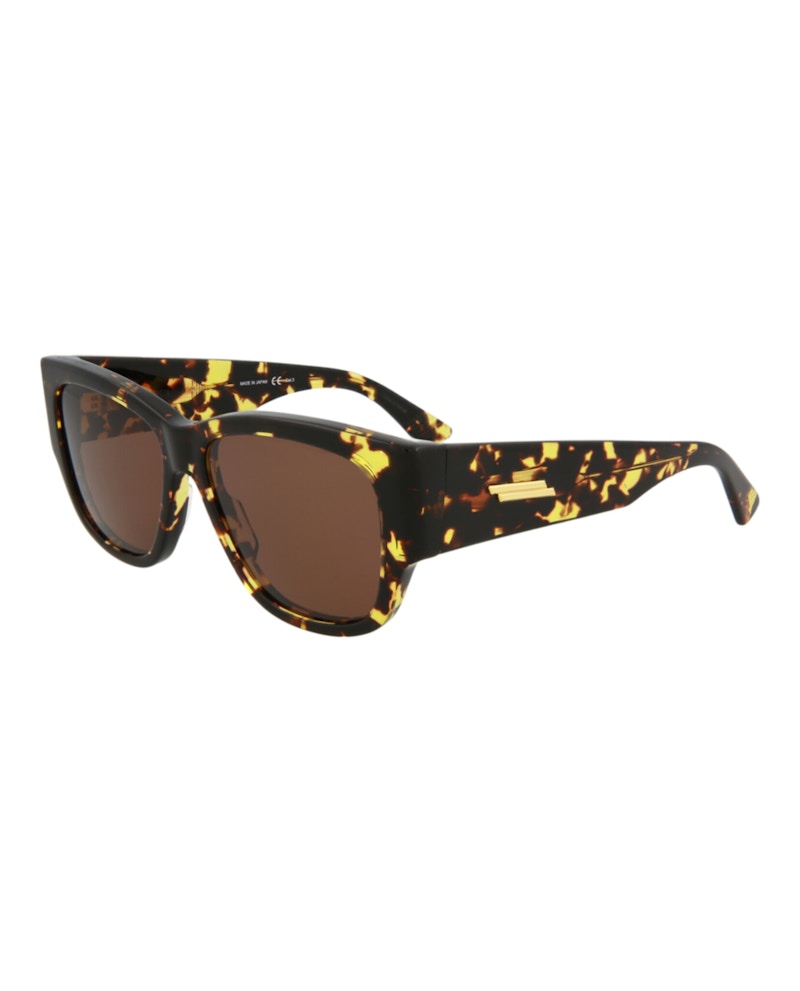 Bottega Veneta Square-Frame Acetate Sunglasses Black/Black/Grey (Bv1026s-30008355-002)