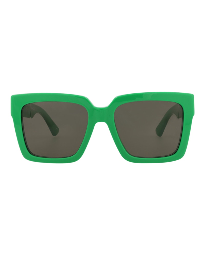 Pre-owned Bottega Veneta Women's Squareframe Acetate Sunglasses In Green Green Green (bv1198sa/30013770/003)