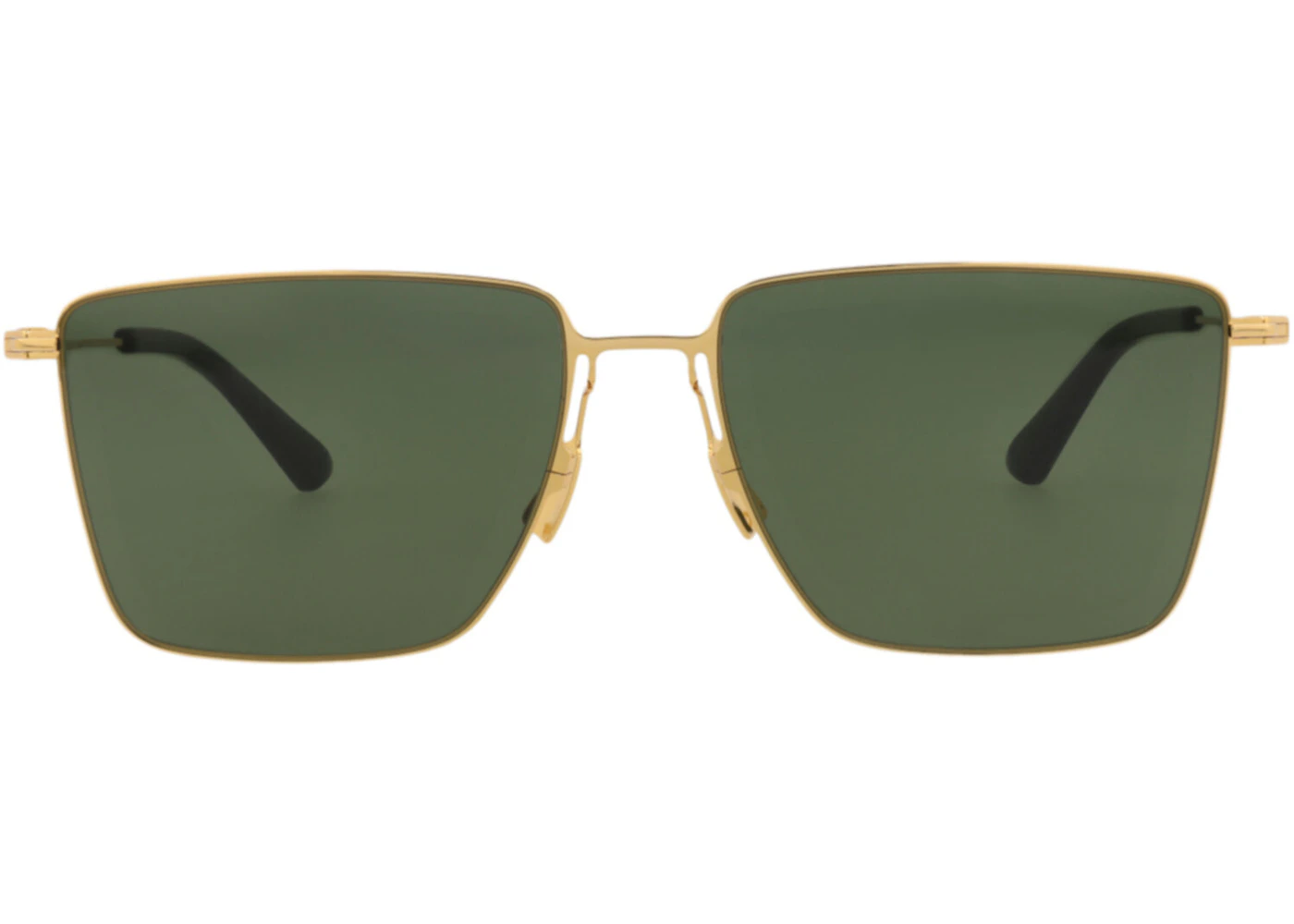 【BOTTEGA VENETA】新作 サングラス メタルフレーム Gold Green Bottega Veneta Square-Frame Metal Sunglasses Gold Gold Green