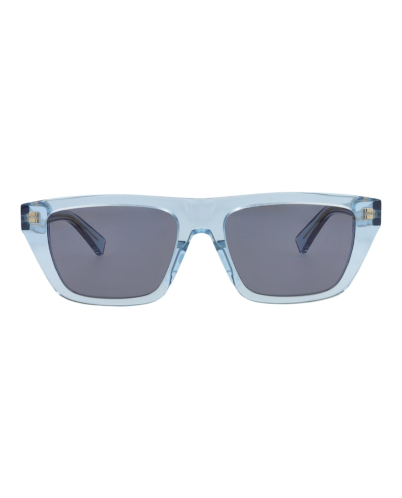 Pre-owned Bottega Veneta Women's Squareframe Recycled Acetate Sunglasses In Light Blue Light Blue Blue (bv1291