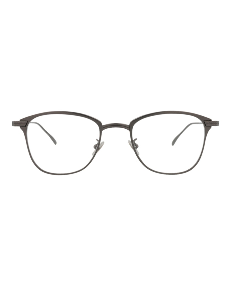 Bottega Veneta Square-Frame Titanium Optical Frames Ruthenium Ruthenium Transparent (BV0248O-30006504-002)