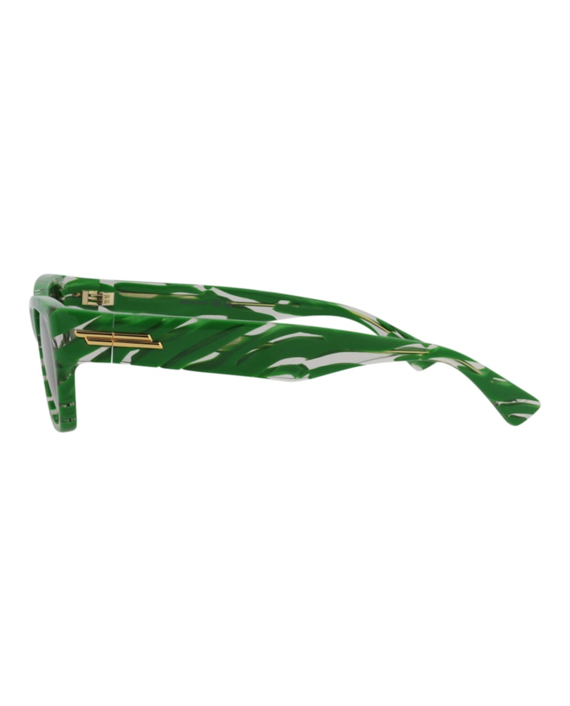 Bottega Veneta Square Rectangle Sunglasses Green/Green/Green (Bv1143s-30013129-004)