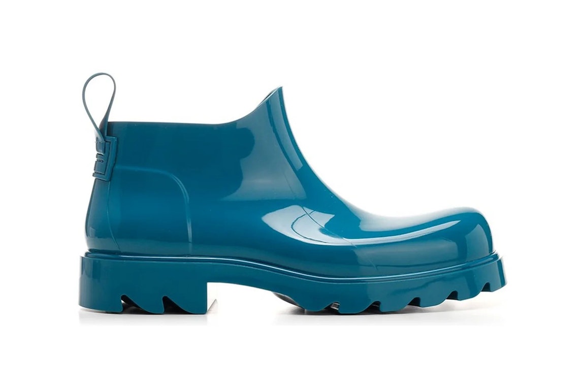Pre-owned Bottega Veneta Stride Ankle Boots Blue