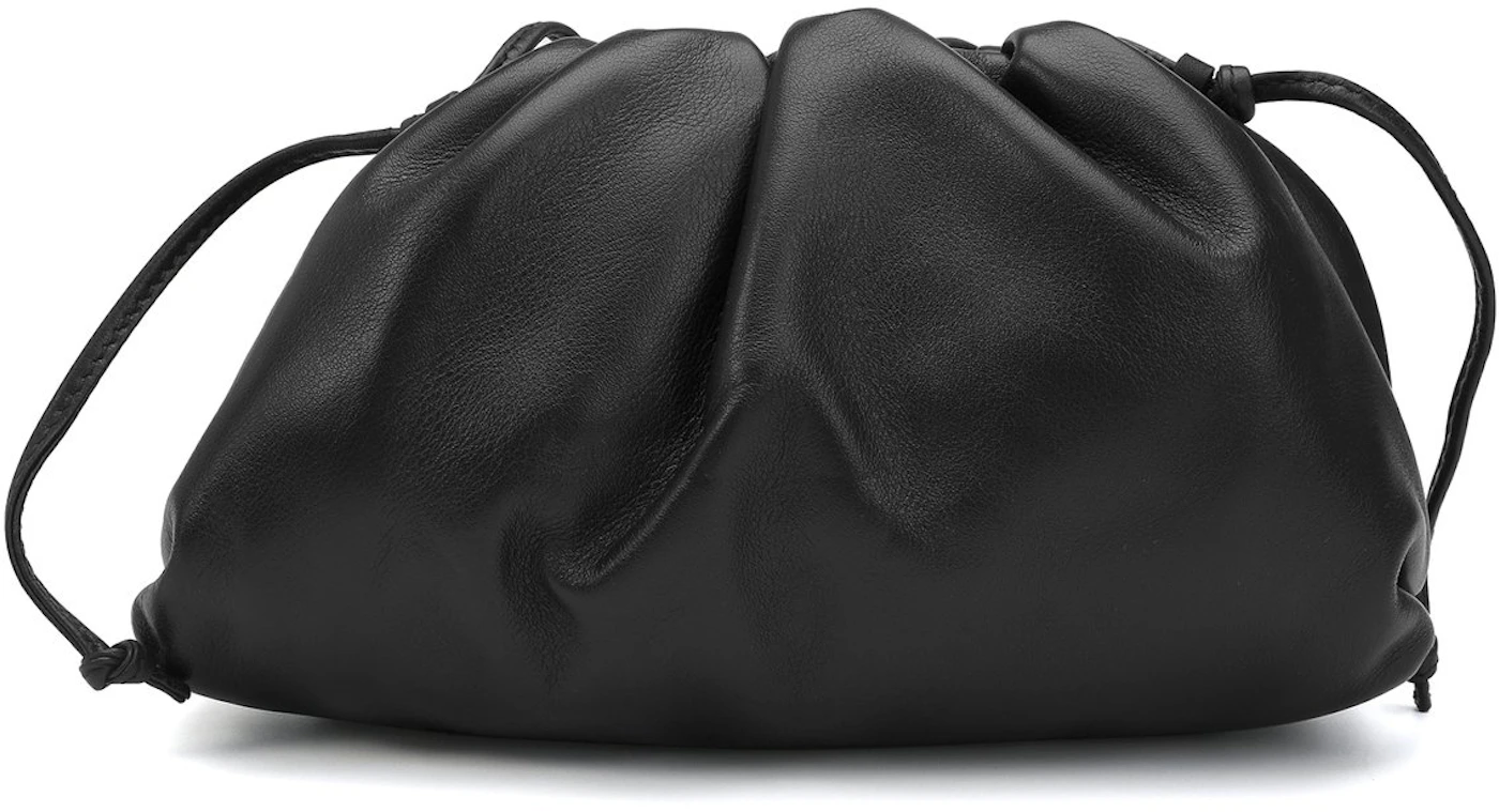 Bottega Veneta The Mini Pouch Bag Black in Leather with Gold-tone - US