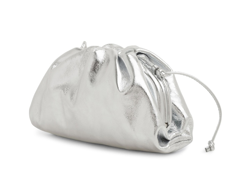 Bottega veneta best sale silver pouch