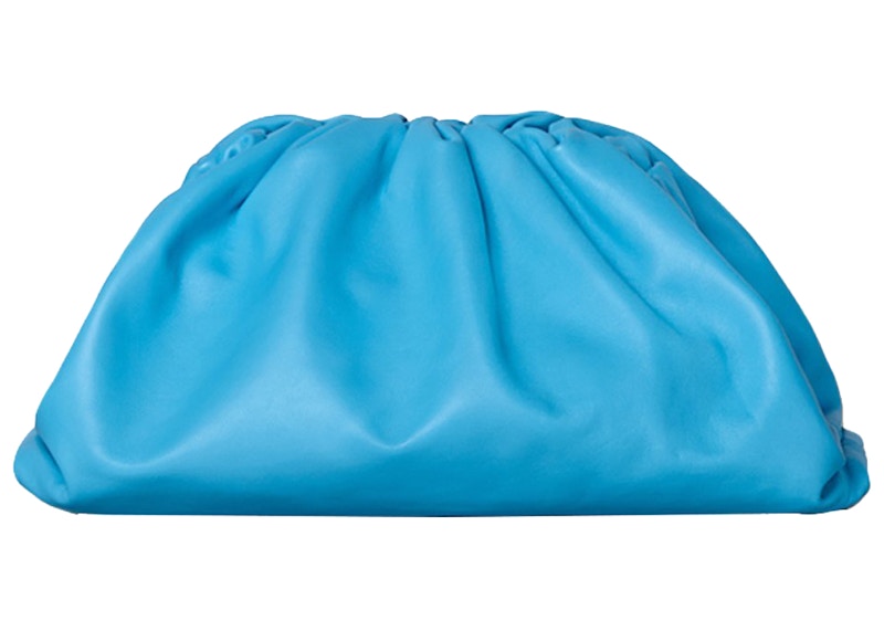 Bottega The Pouch Sky Blue in Smooth Calfskin Leather with