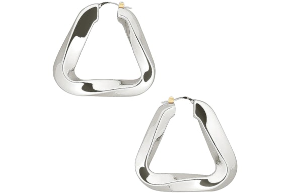 Bottega Veneta Pendientes Triángulo Argento Antique