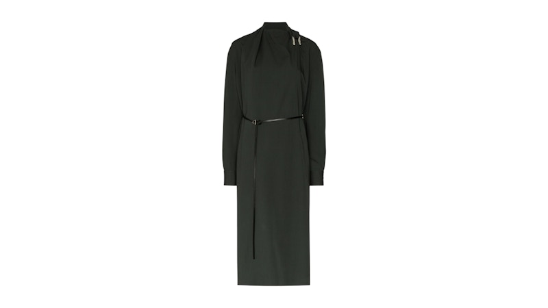 Bottega Veneta Women's Belted Wool Wrap Dress Green - US