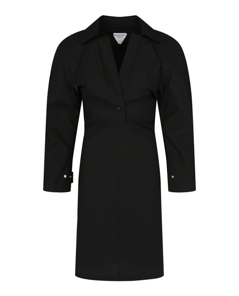 Pre-owned Bottega Veneta Women's Woven Trench Coat In Black