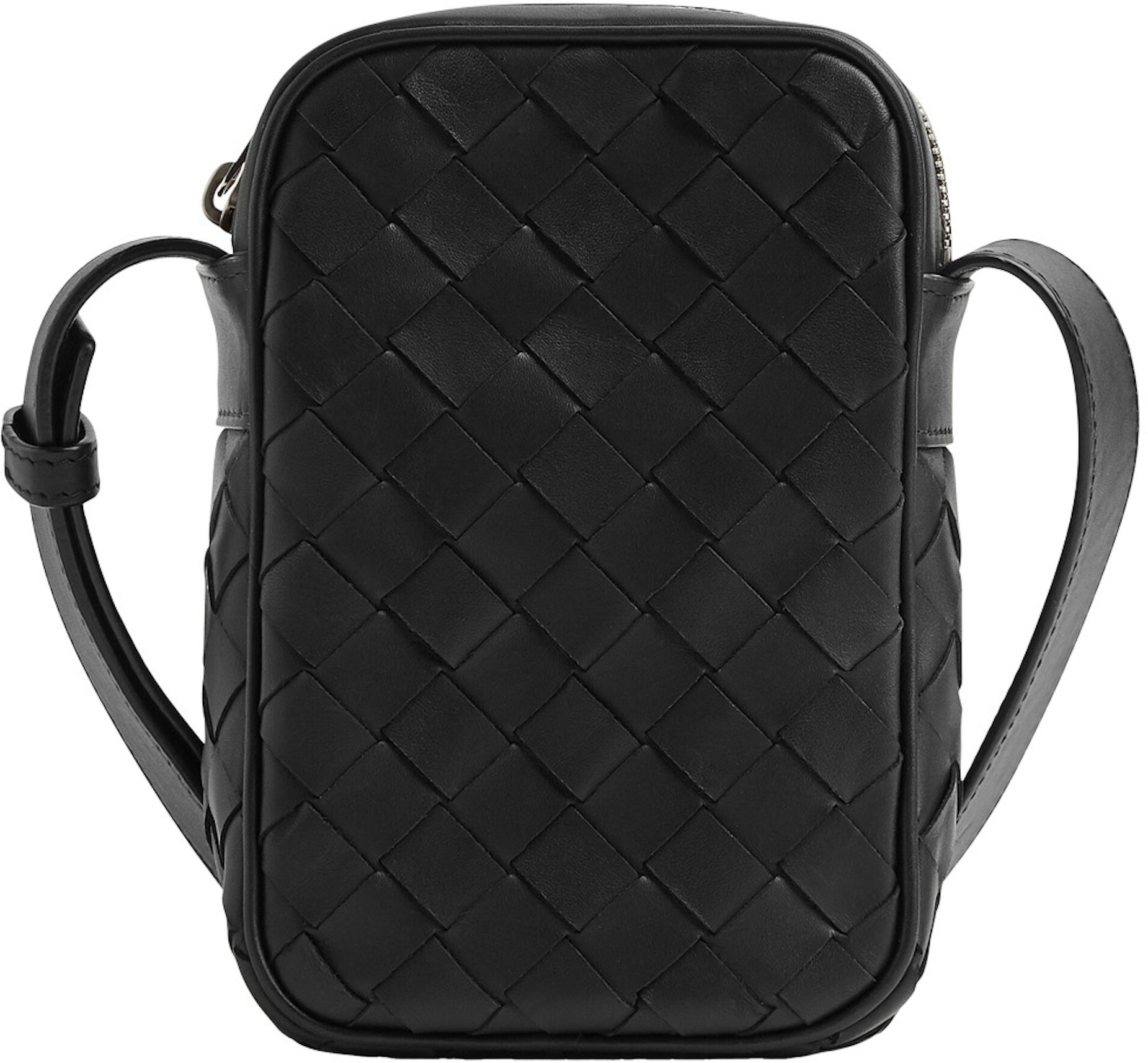 BOTTEGA VENETA: intrecciato leather smartphone case - Black