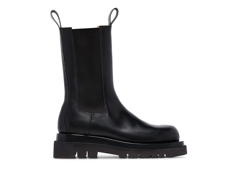 Pre-owned Bottega Veneta Women's  Bottega Venetta Lug Boots Leather Sneakers In Black