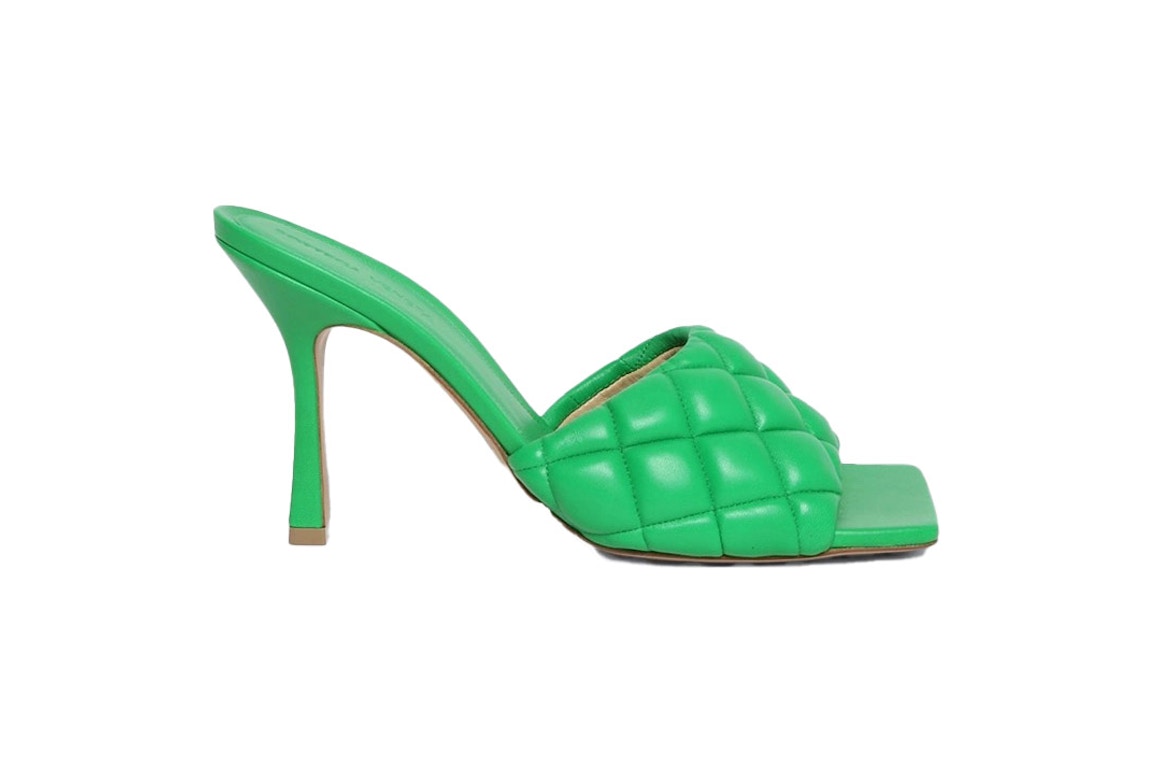 Pre-owned Bottega Veneta Bottega Venetta Padded Sandal Parakeet (women's) In Green