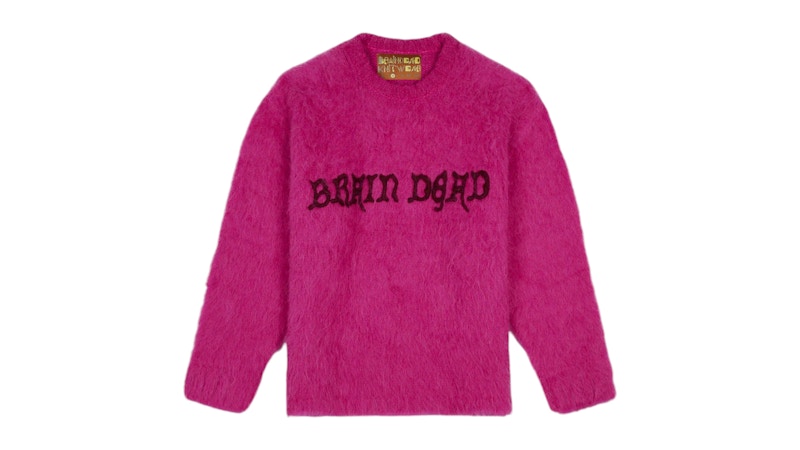 Brain Dead Boxy Knit Sweater Fuchsia