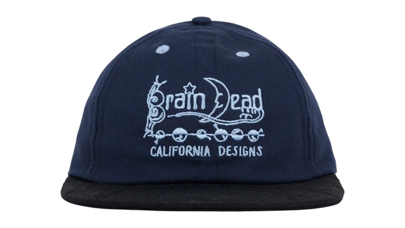 Brain Dead California Designs Long Brim Hat Navy Men's - SS25 - US