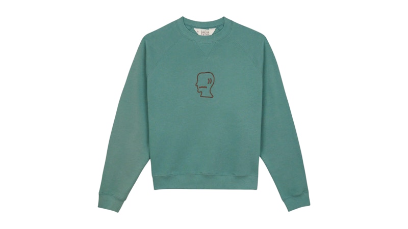 Brain Dead Logo Head Raglan Crewneck Avocado