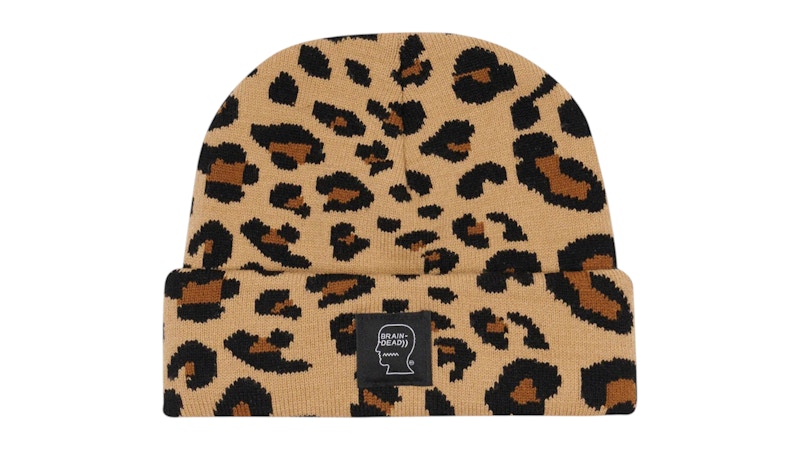 Brain Dead Logohead Beanie Leopard