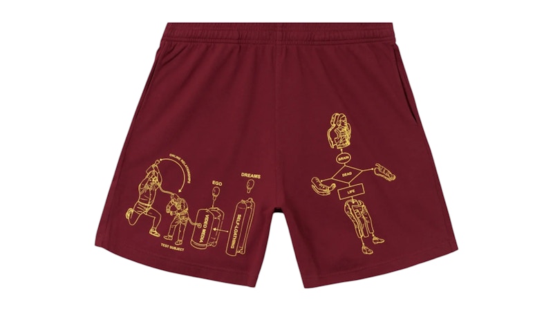 Brain Dead Tutorials Heavyweight Jersey Short Burgundy