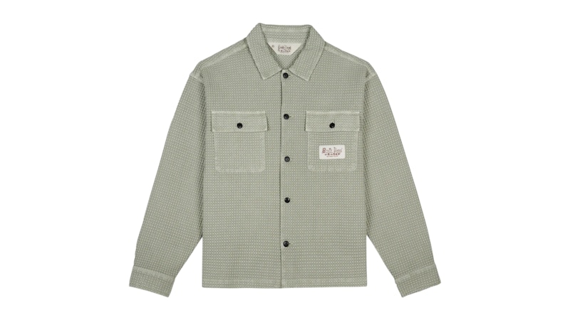 Brain Dead Waffle Button Front Shirt Stone Men's - SS25 - US