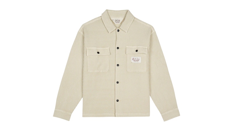 Brain Dead Waffle Button Front Shirt Tan