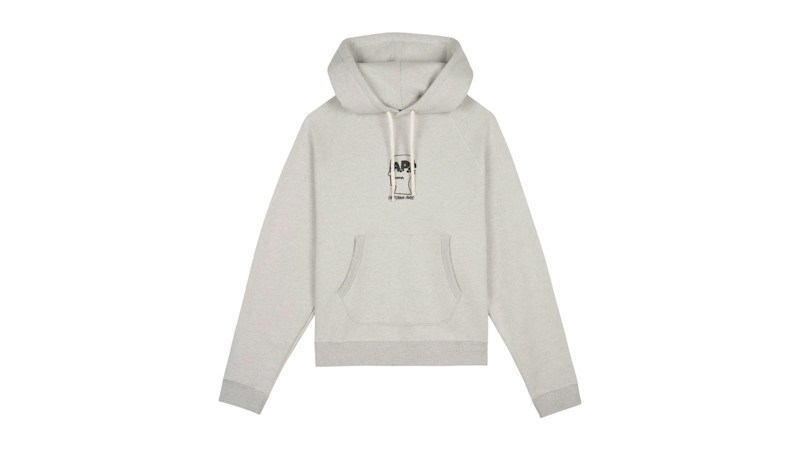 Brain Dead x A.P.C. Fleece Logo Head Raglan Hoodie Oatmeal