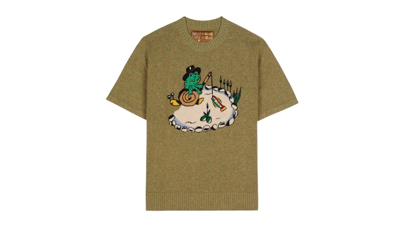 Brain Dead x South2 West8 Short Sleeve Sweater Moss Men's - SS25 - US