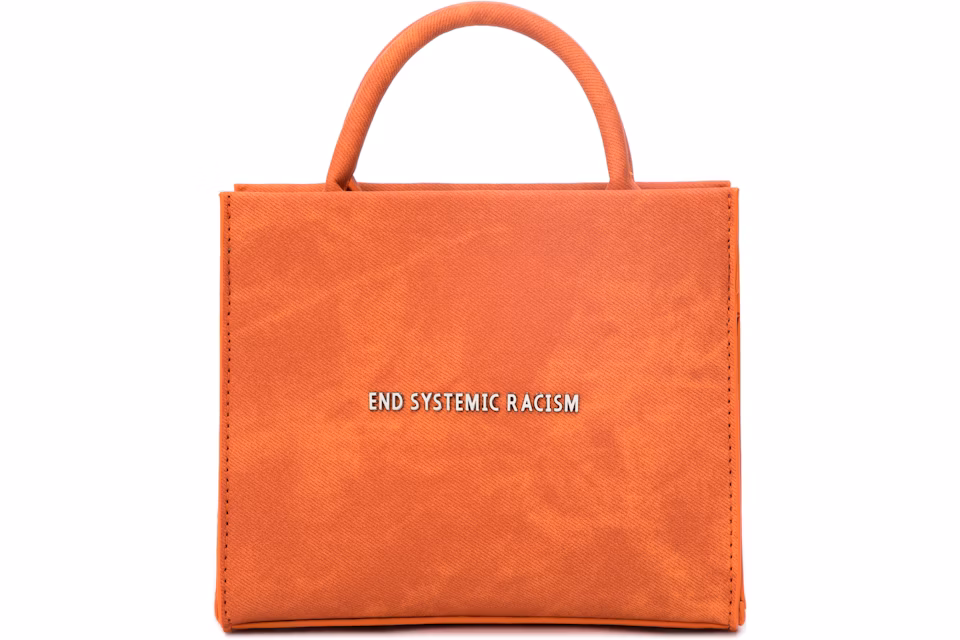 Brandon Blackwood "End Systemic Racism" ESR Tote Wax Denim Orange