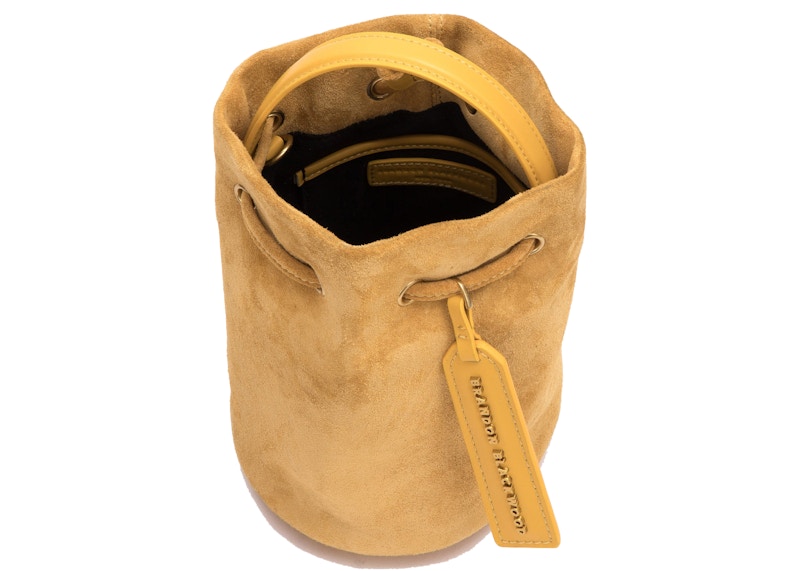 Brandon Blackwood Kamal Bucket Bag Suede Yellow In Suede Leather With ...