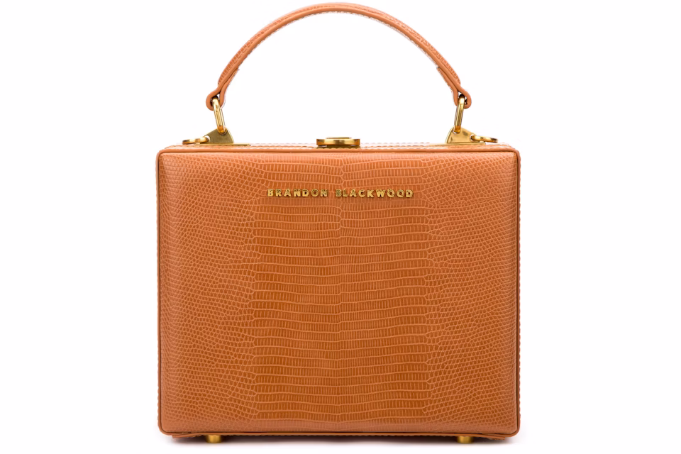 Brandon Blackwood Kendrick Trunk Embossed Tan Lizard