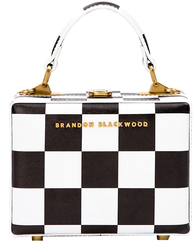 Brandon Blackwood Mini Kendrick Trunk Check-Print in Leather with Gold-tone  - US