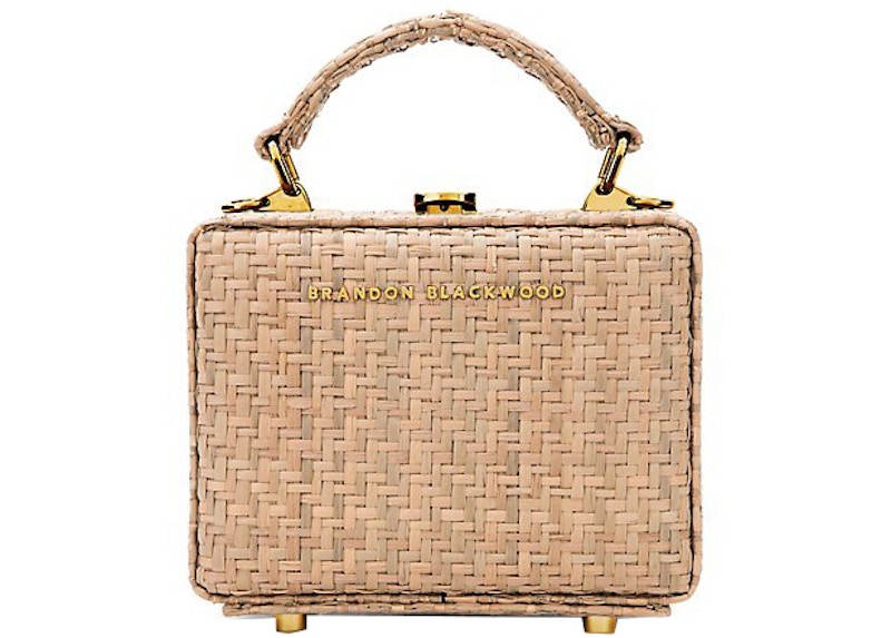 超希少 激レア品 WOODSTOCK MUSIC FESTIVALバッグ Brandon Blackwood Mini Kendrick Wicker Box Bag Natural in Wicker