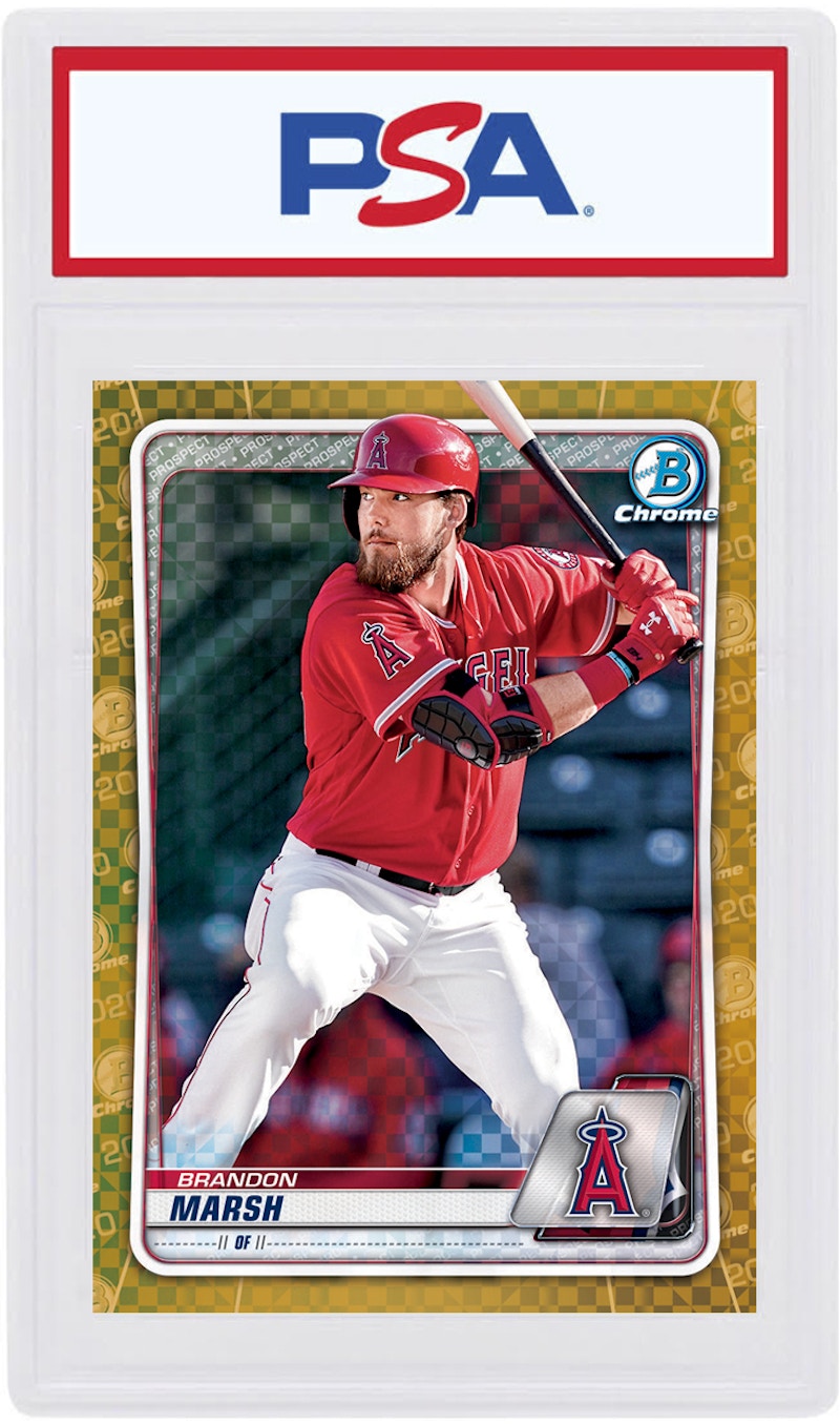 Brandon Marsh 2020 Bowman Chrome X Gold X-Fractor /3 #BCP-166