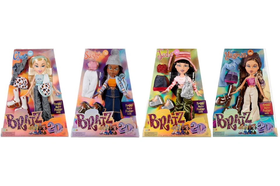 Bratz Cloe, Sasha, Jade and Yasmin 20th Anniversary Collectors Edition Doll Set