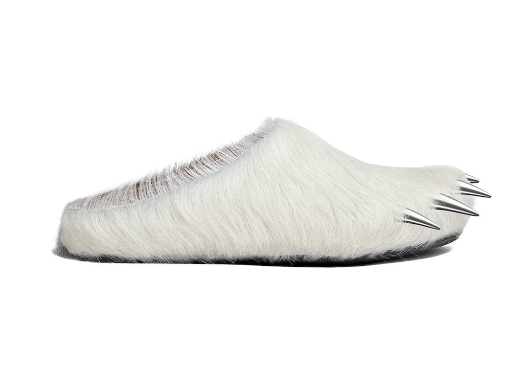 Pre-owned Bravest Studios Bear Claw Mule White In White/silver