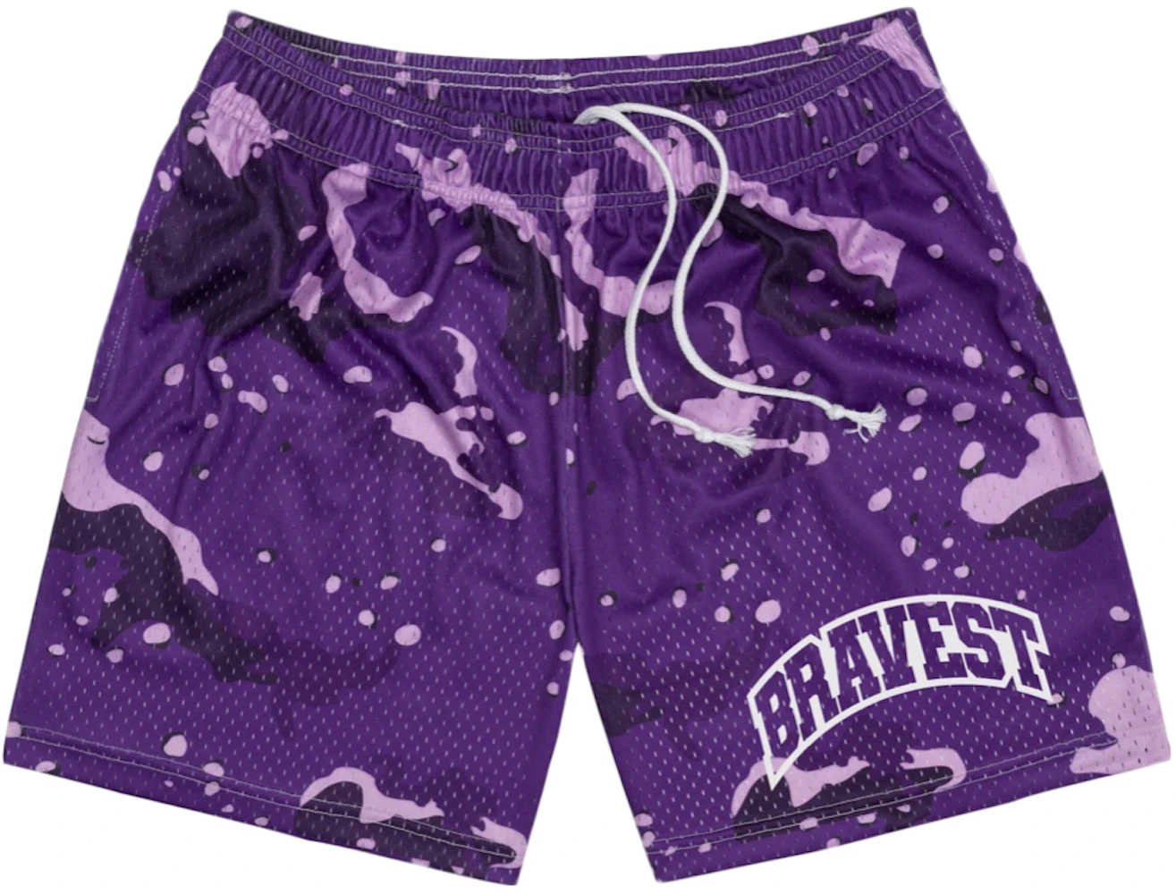 Bravest Studios Barbed WIre White/Purple Shorts Size Large Brand
