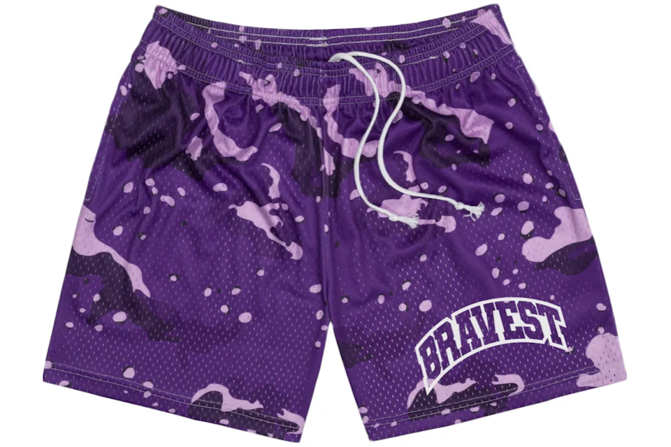 Bravest Studios Camo Shorts Purple