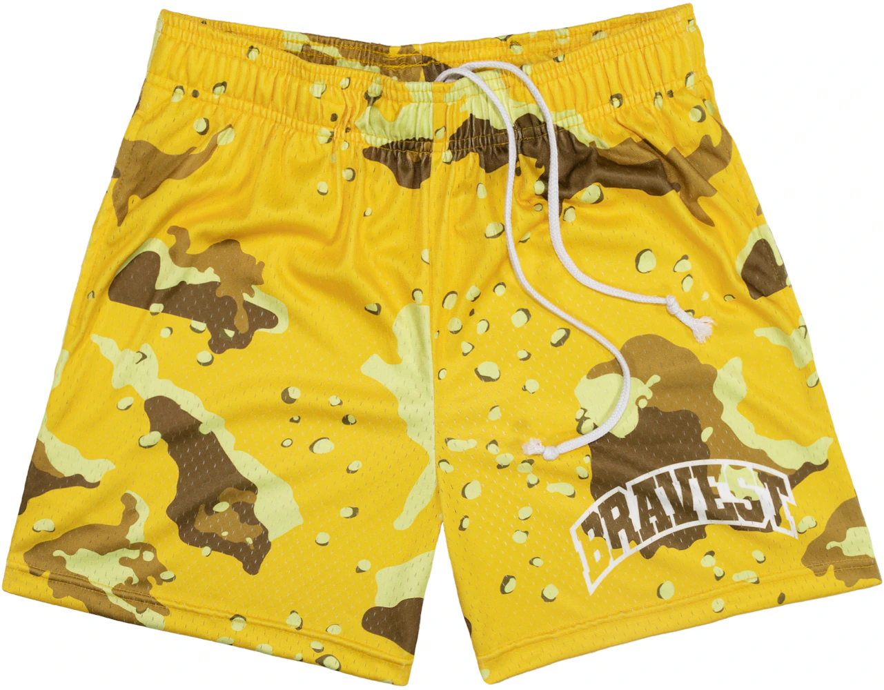 Bravest Studios Camo Shorts Yellow Men's - SS21 - GB