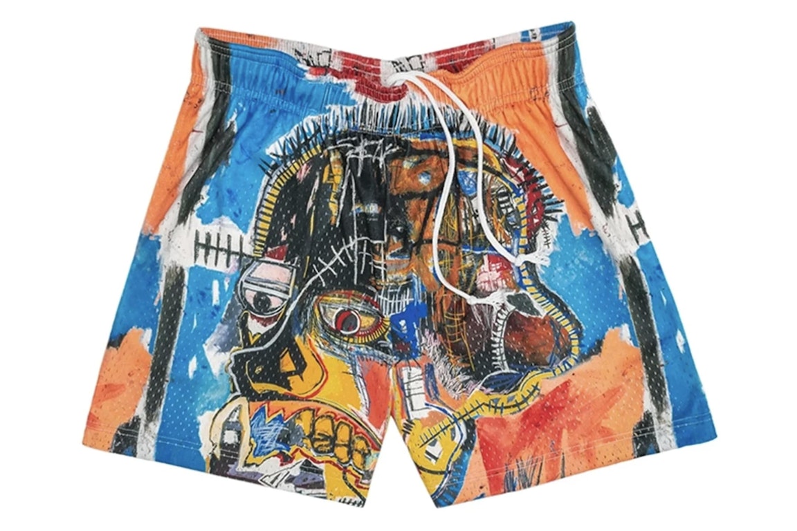Pre-owned Bravest Studios Jean Michel Basquiat Shorts Orange