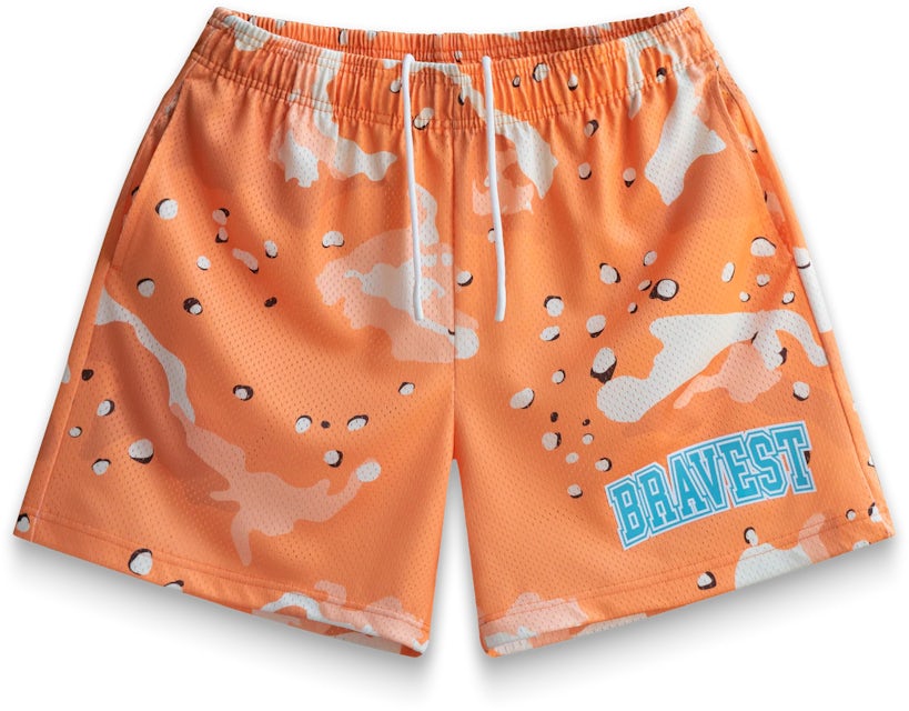 Bravest Studios Tree Camo Shorts Orange for Women