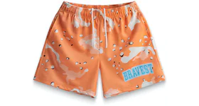 Bravest Studios Orange Chip Camo Shorts Orange