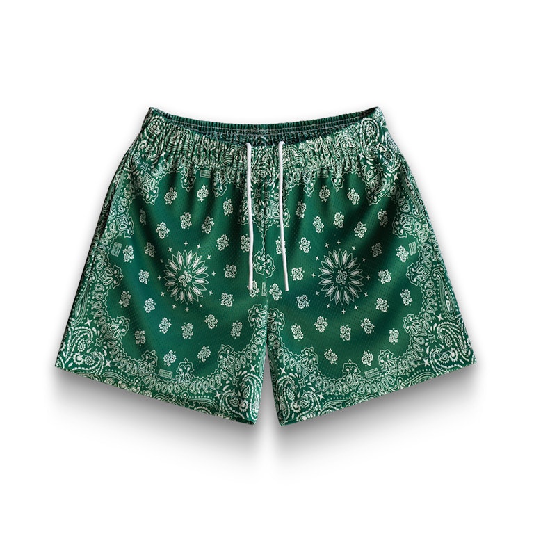Pre-owned Bravest Studios Paisley Shorts Green