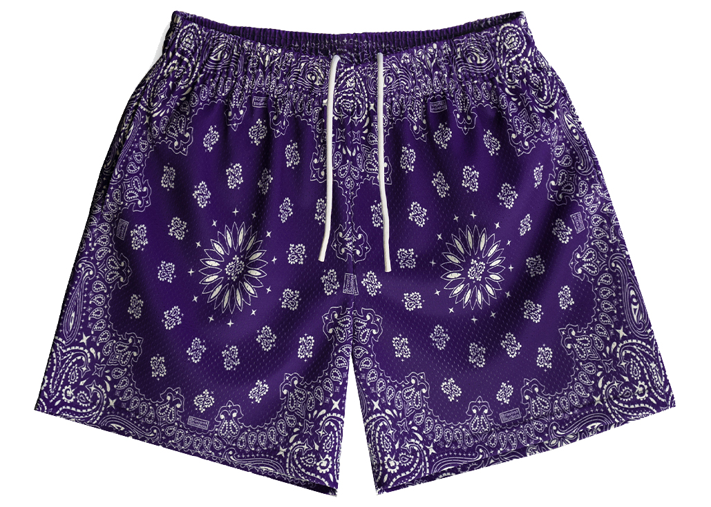 Bravest Studios Paisley Shorts Purple Men's - SS22 - US