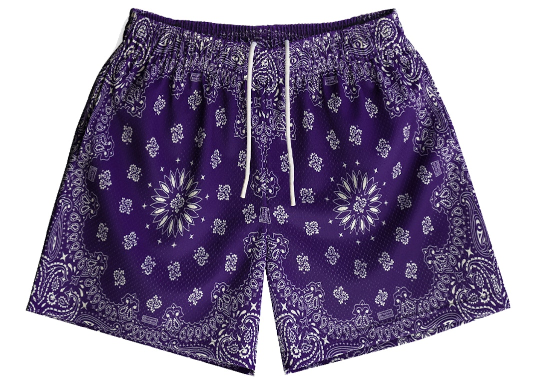 Pre-owned Bravest Studios Paisley Shorts Purple
