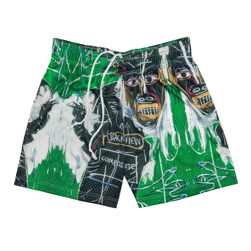 Bravest Studios Basquiat Portrait Shorts Green Men's - FW21 - US