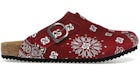 Bravest Studios Suede Paisley Clogs Burgundy