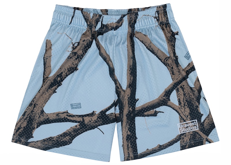 Bravest Studios Tree Camo Shorts Baby Blue - FW21 Men's - US