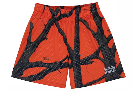 Bravest Studios Tree Camo Shorts Orange