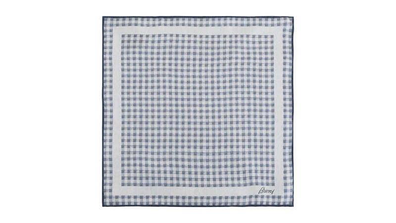 Brioni Multicolor Brioni Checkered Print Pocket Square
