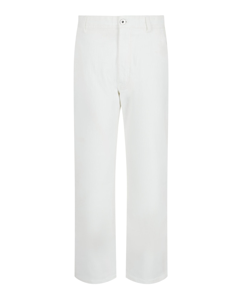 Brioni High-Rise Bootcut Jeans White